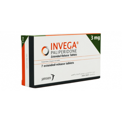 INVEGA 3 MG ( PALIPERIDONE ) 7 EXTENDED RELEASE TABLETS